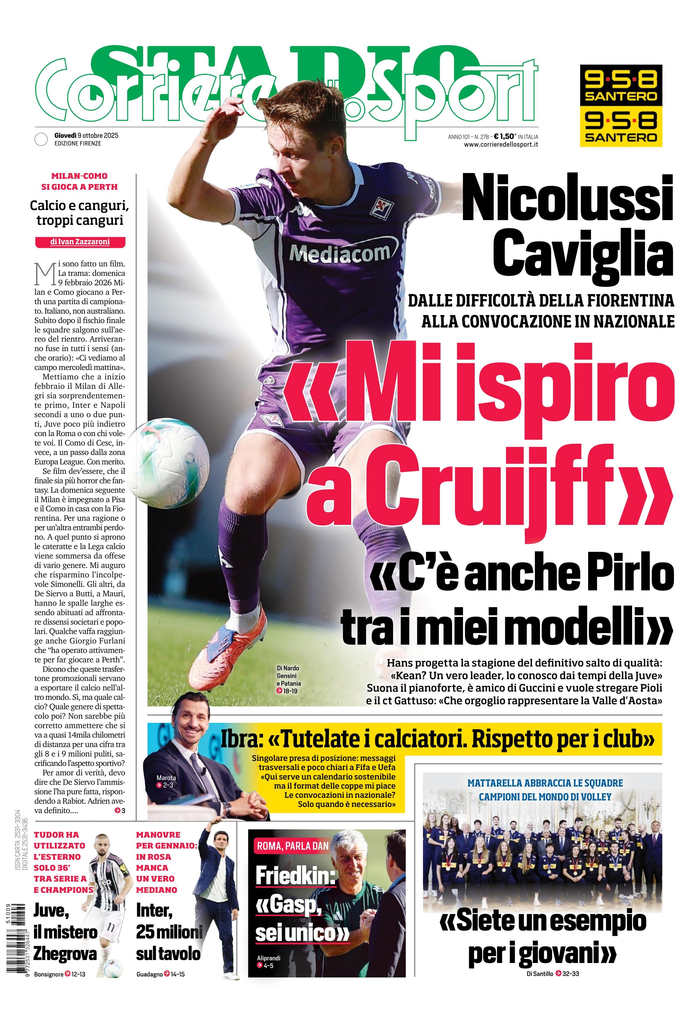 0823 Corriere dello Sport - Firenze - 30 Giorni