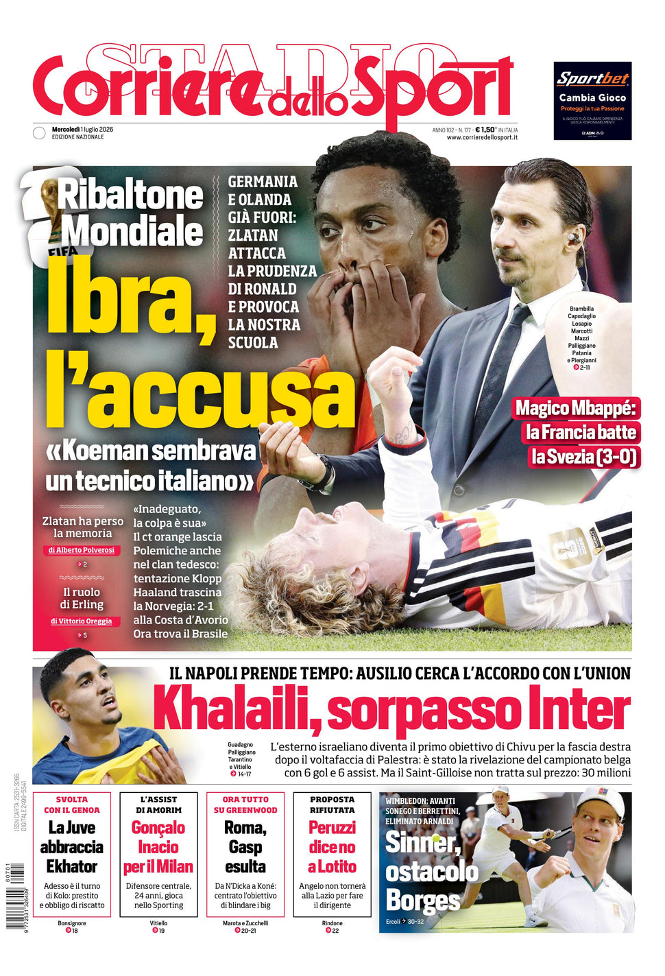 Corriere dello Sport - Nazionale - 30 Giorni