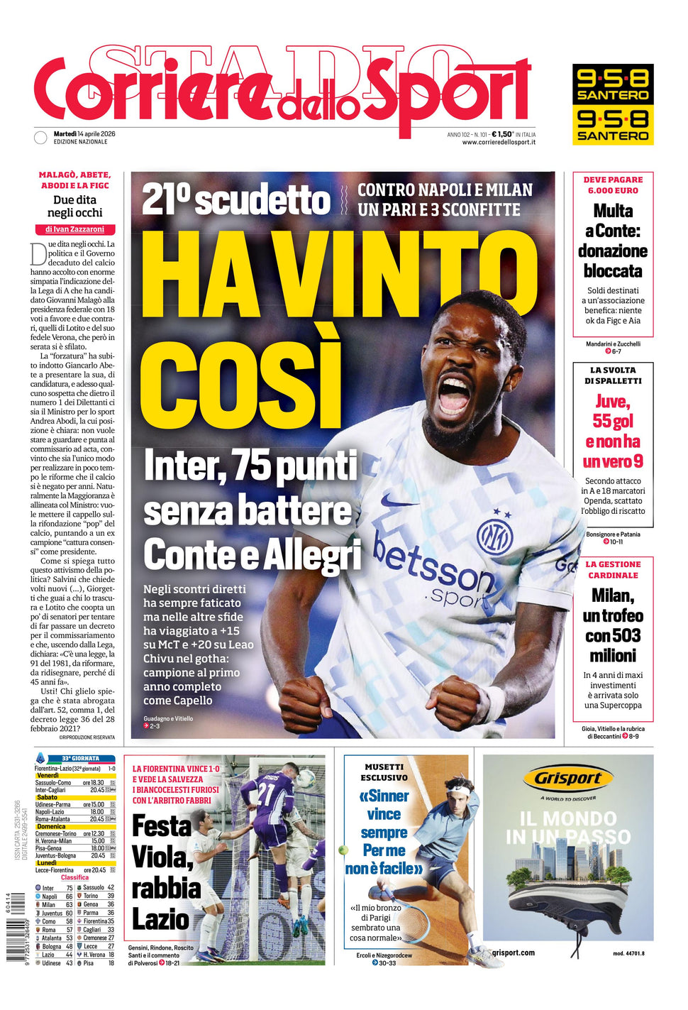 Corriere dello Sport - Nazionale - 30 Giorni