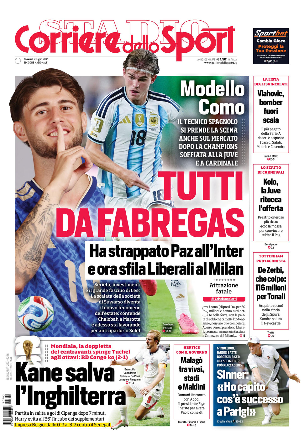 Corriere dello Sport - Nazionale - 30 Giorni