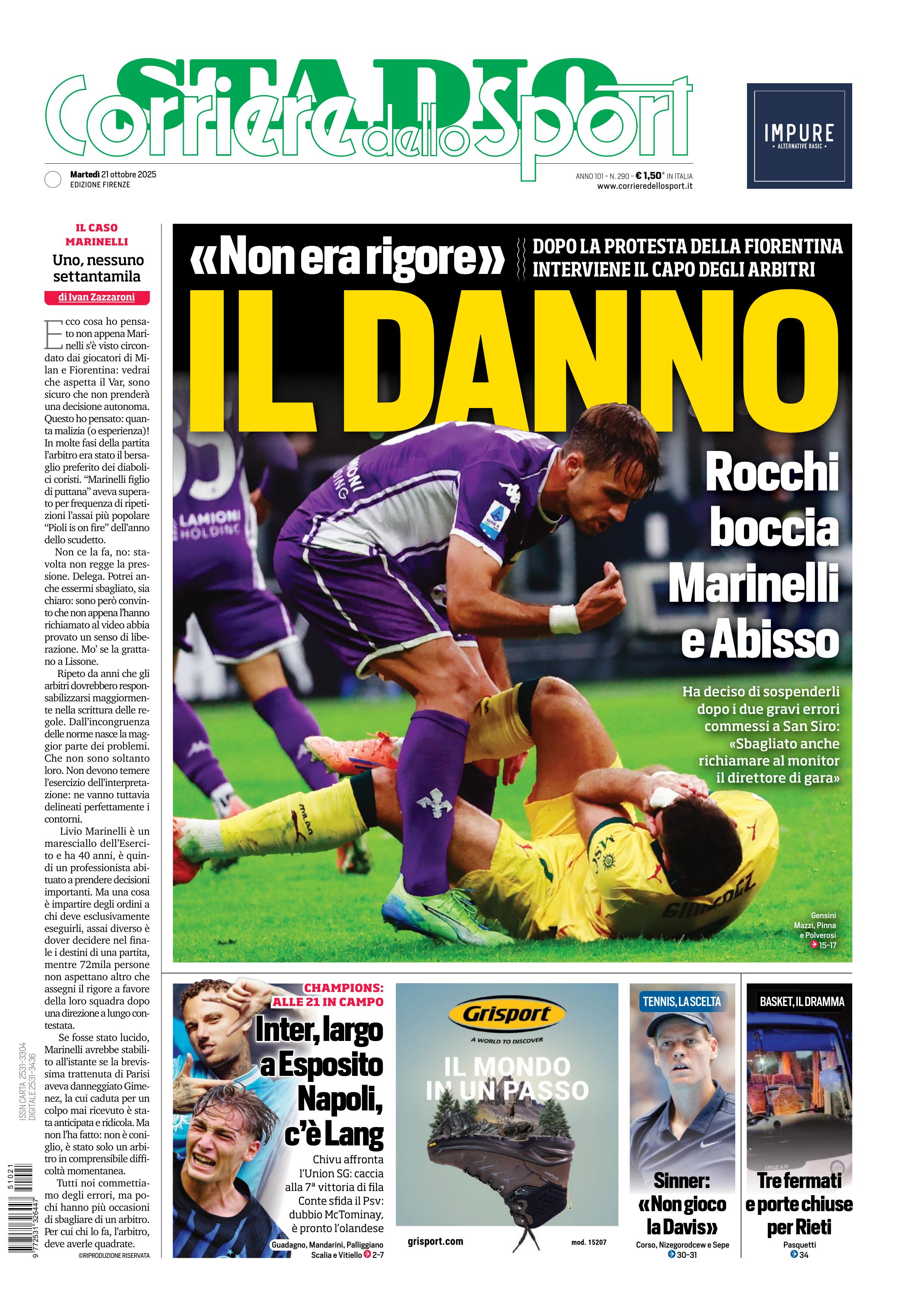 0823 Corriere dello Sport - Firenze - 30 Giorni
