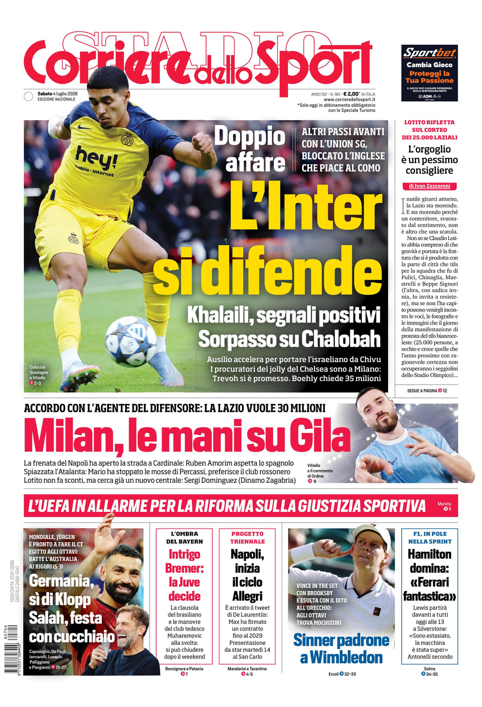 Corriere dello Sport - Nazionale - 30 Giorni