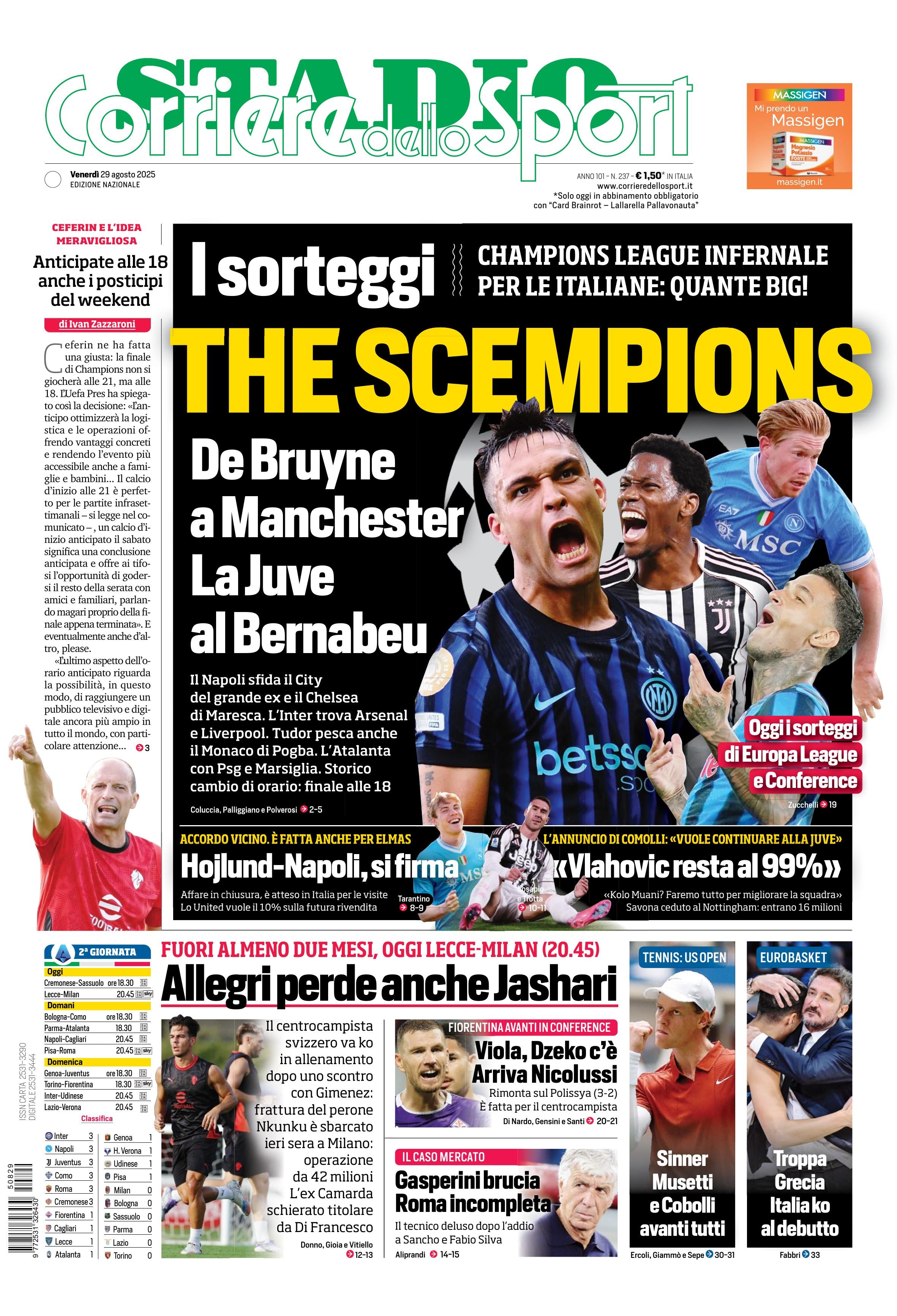 0823 Corriere dello Sport - Stadio - 30 Giorni