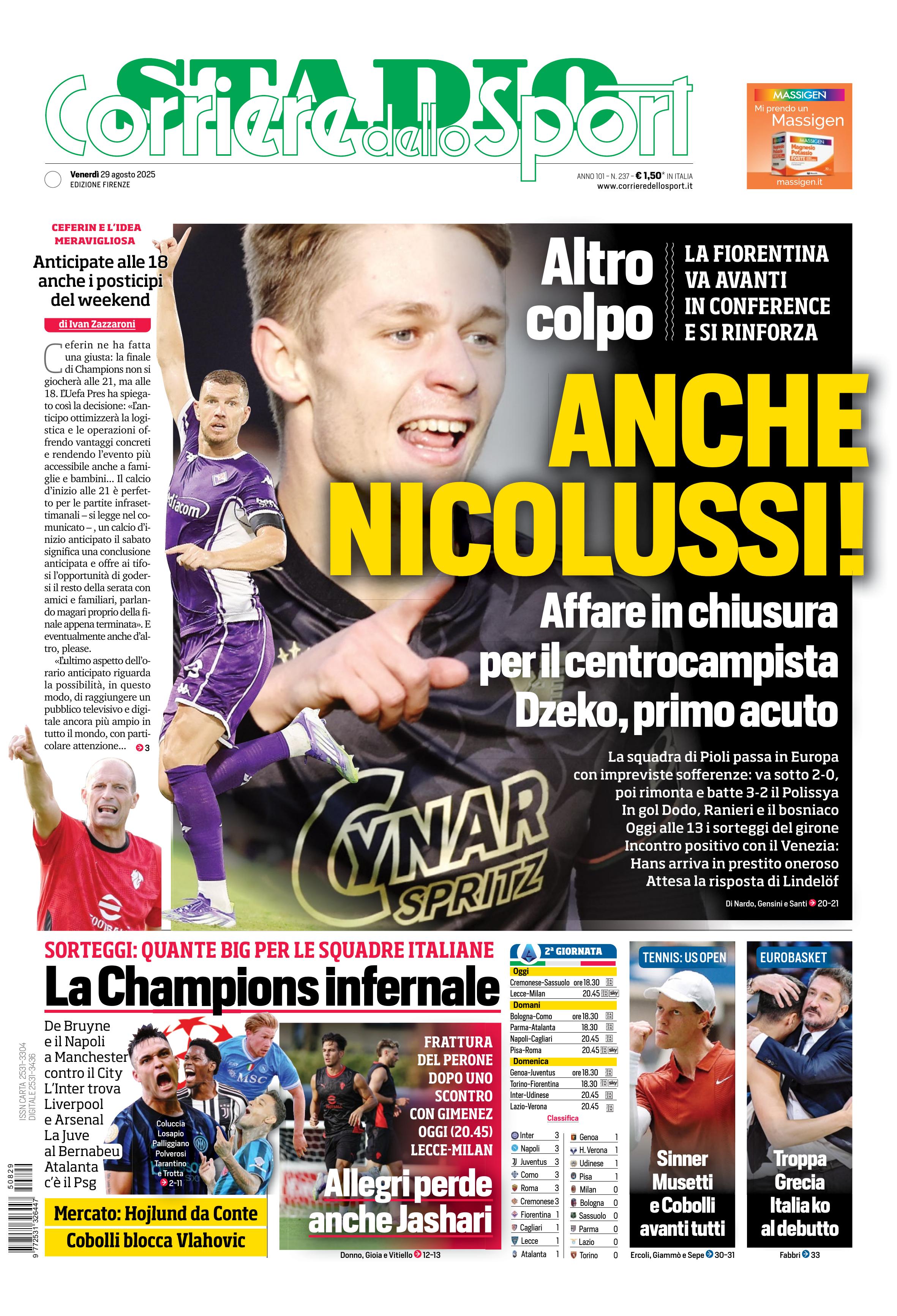 0823 Corriere dello Sport - Firenze - 30 Giorni