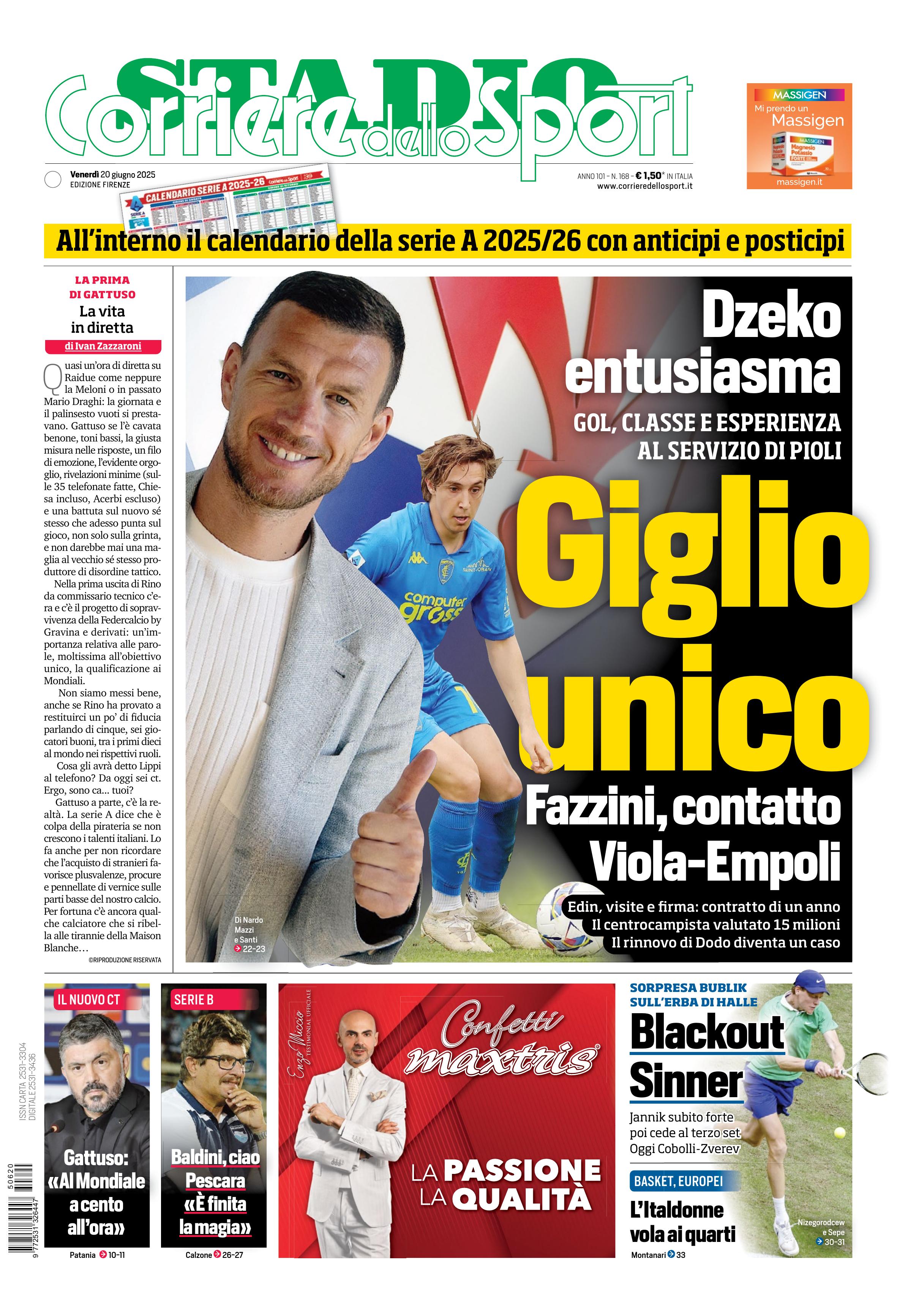 0823 Corriere dello Sport - Firenze - 30 Giorni