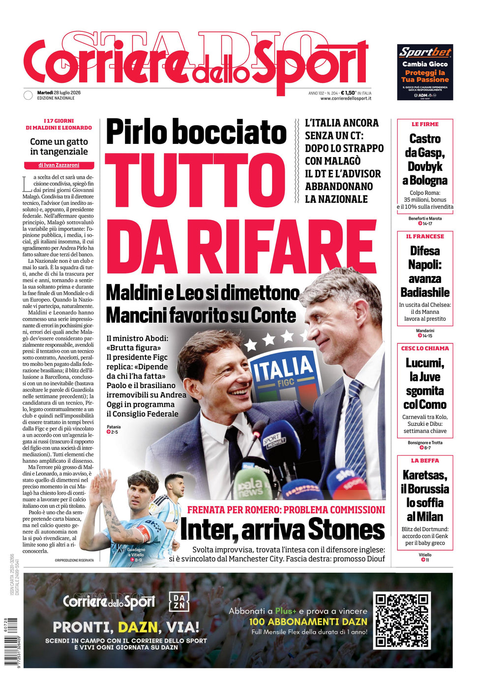 Corriere dello Sport - Nazionale - 30 Giorni